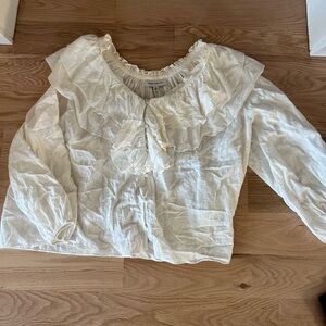 Something Navy Ruffle Top